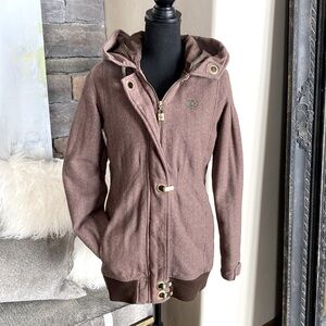 Vintage ADIDAS X MISSY ELLIOT Respect Me Coat Metal Hook Eye Gold Sparkle Y2K